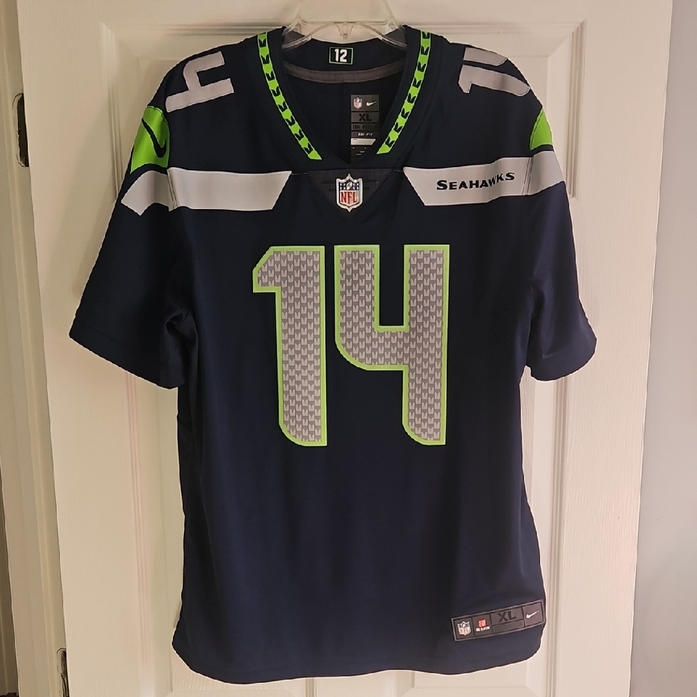 Nike NFL Seattle Seahawks DK Metcalf 14 Jersey, College Navy, XL.